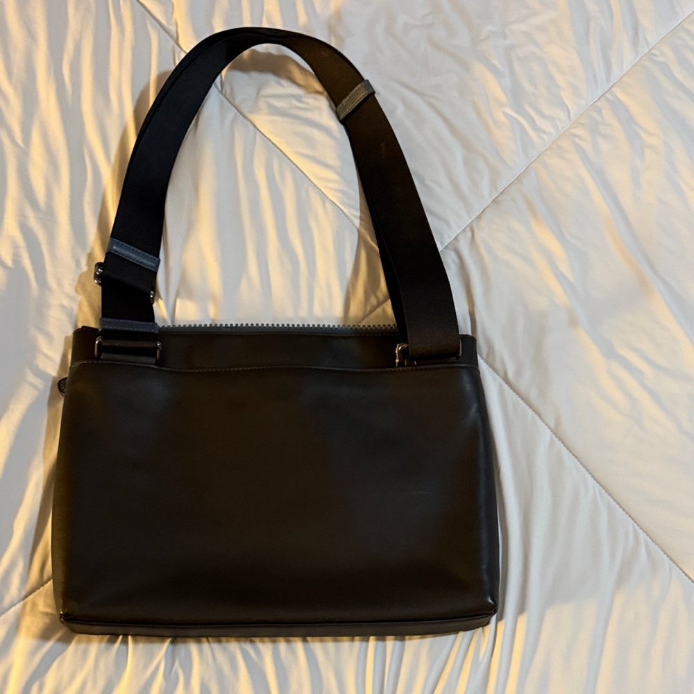 Coach Black Graffiti Leather Messenger Bag - Picture 2 of 5
